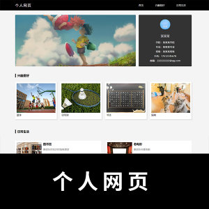 【个人类】个人网页三页