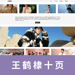 【html+css+javascript】明星10页 王鹤棣主题网页  带js留言表单