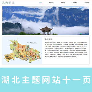 【html+css+javascript】11页 湖北主题网页  带js轮播图和视频 代码带注释
